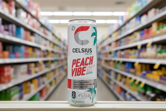 12 x Celsius Peach Vibe Energy Drink - 355ML